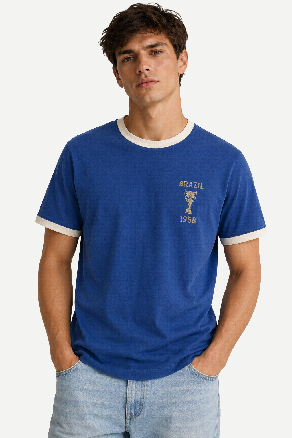 Camiseta Masculina Brasil Retro Legend 1958