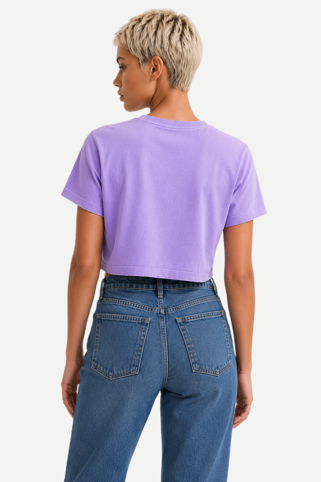 Camiseta Cropped Feminina Washed Estonada