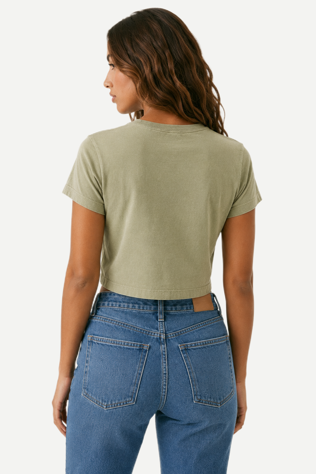 Camiseta Cropped Feminina Washed Estonada