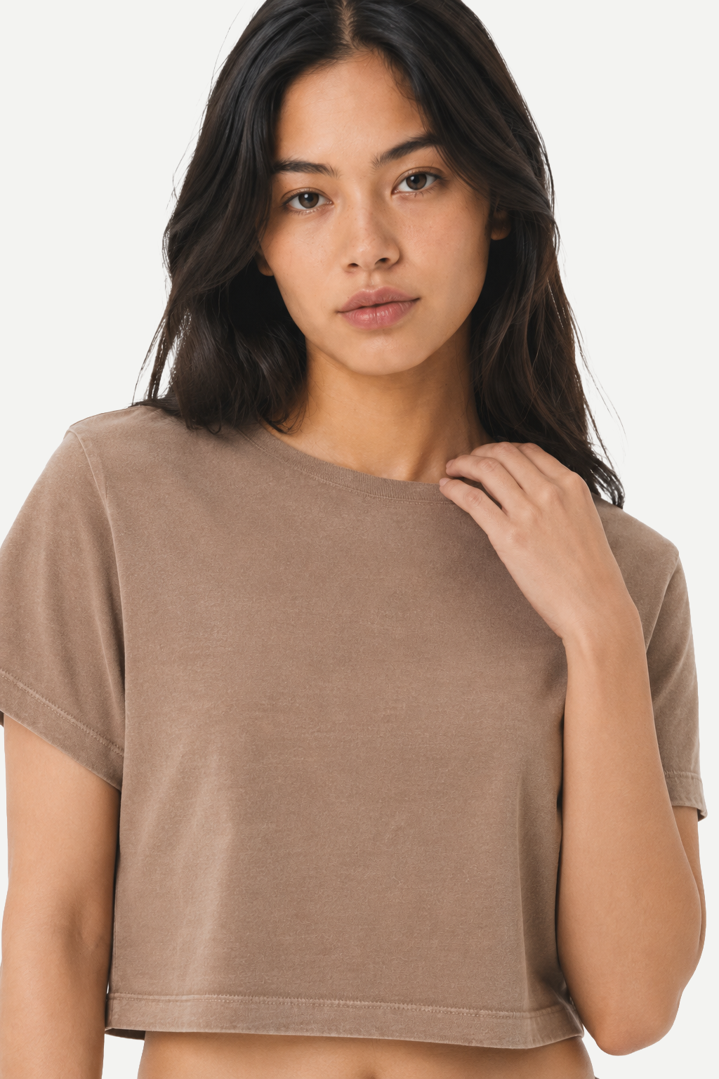 Camiseta Cropped Feminina Washed Estonada