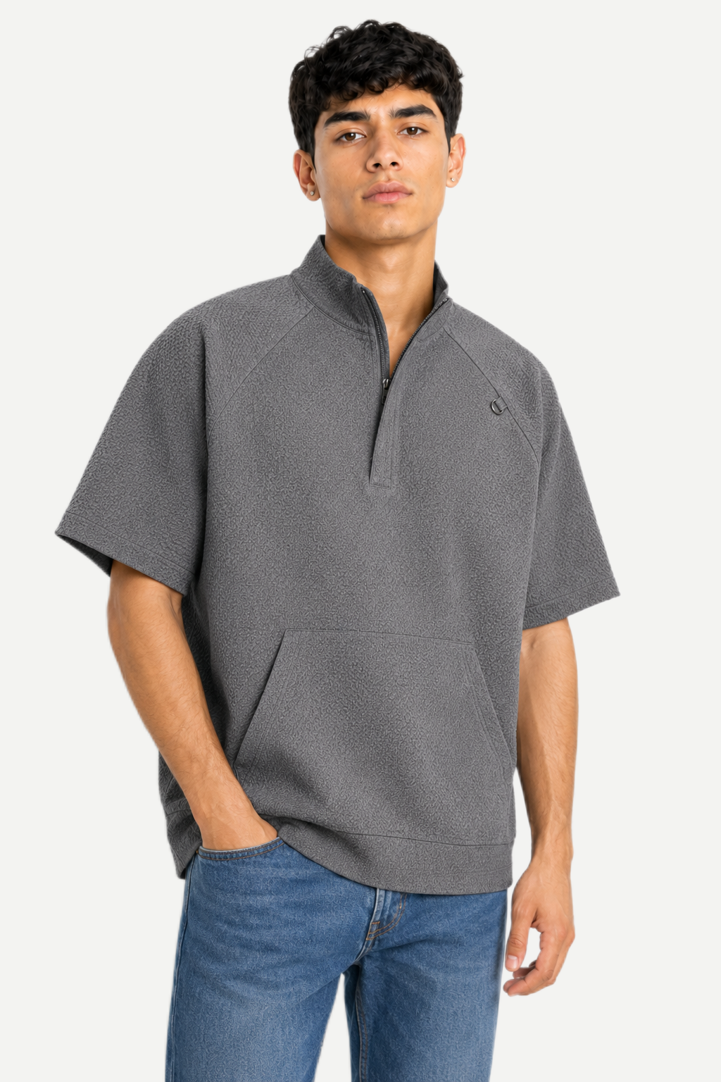 Camiseta Masculina Gola Alta Utilitária Corta-Vento