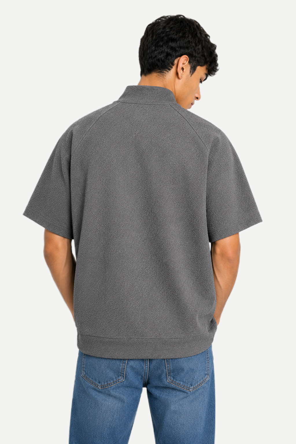 Camiseta Masculina Gola Alta Utilitária Corta-Vento