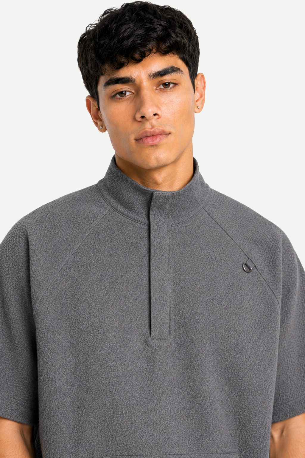 Camiseta Masculina Gola Alta Utilitária Corta-Vento