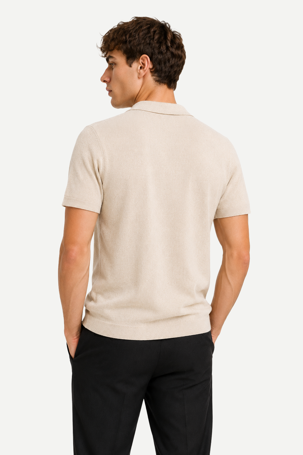 Camiseta Masculina de Tricô com Gola Johnny