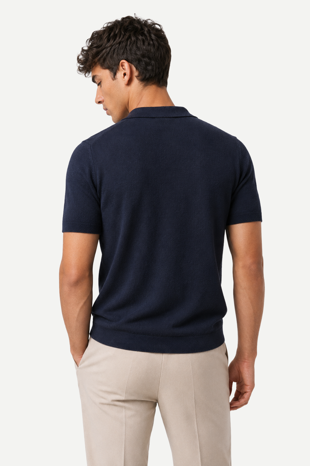 Camiseta Masculina de Tricô com Gola Johnny