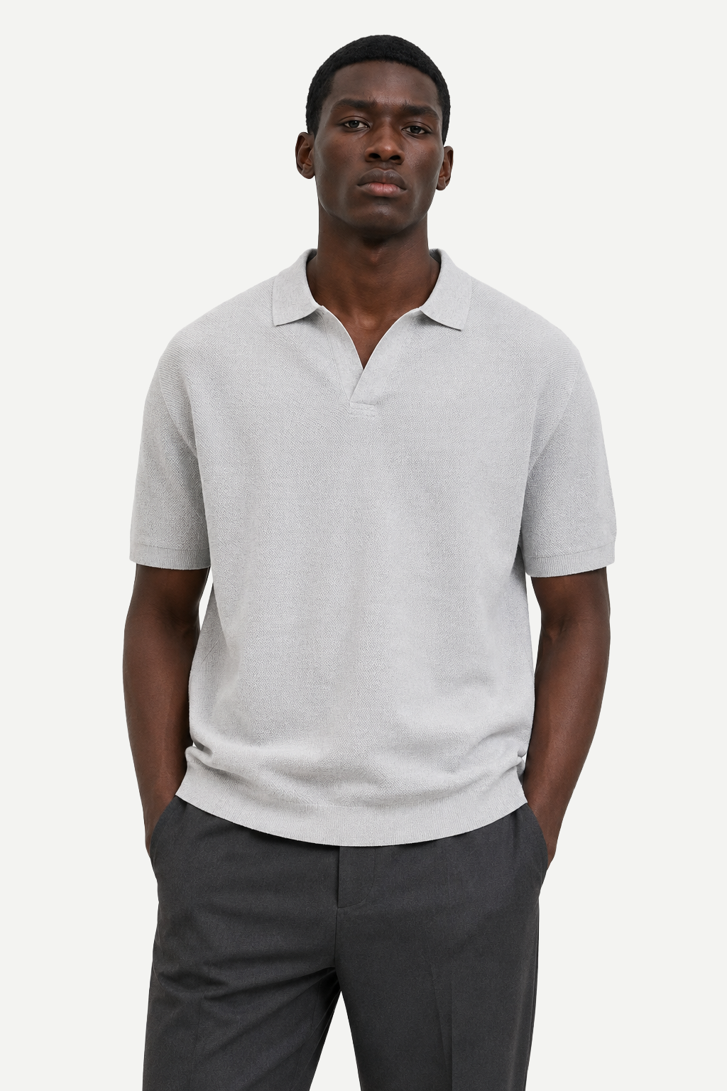 Camiseta Masculina de Tricô com Gola Johnny
