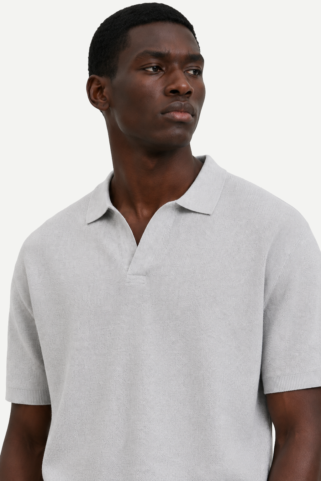 Camiseta Masculina de Tricô com Gola Johnny