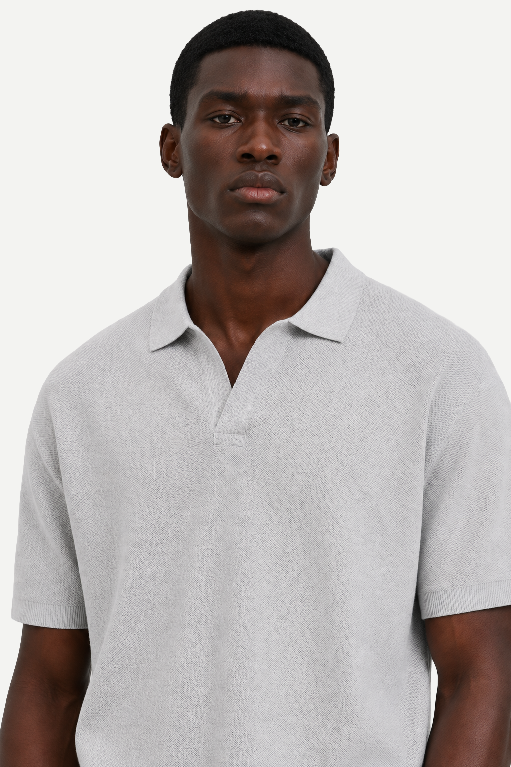 Camiseta Masculina de Tricô com Gola Johnny