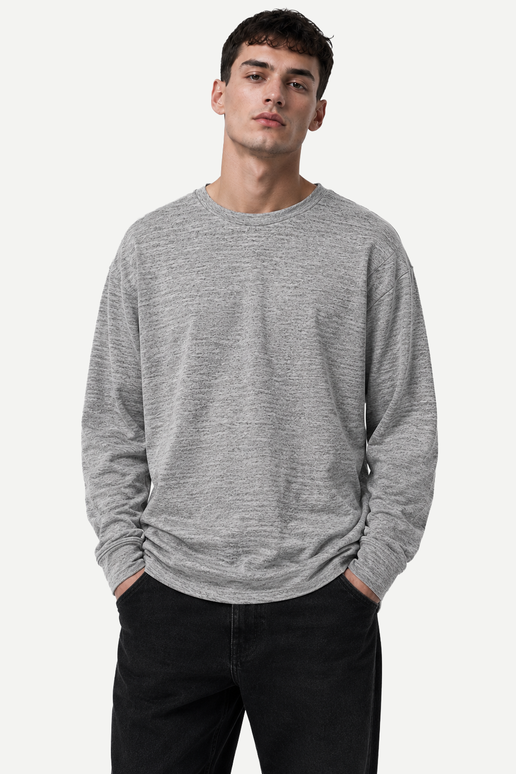 Camiseta Masculina Manga Longa Heavy Textured