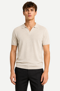 Camiseta Masculina de Tricô com Gola Johnny