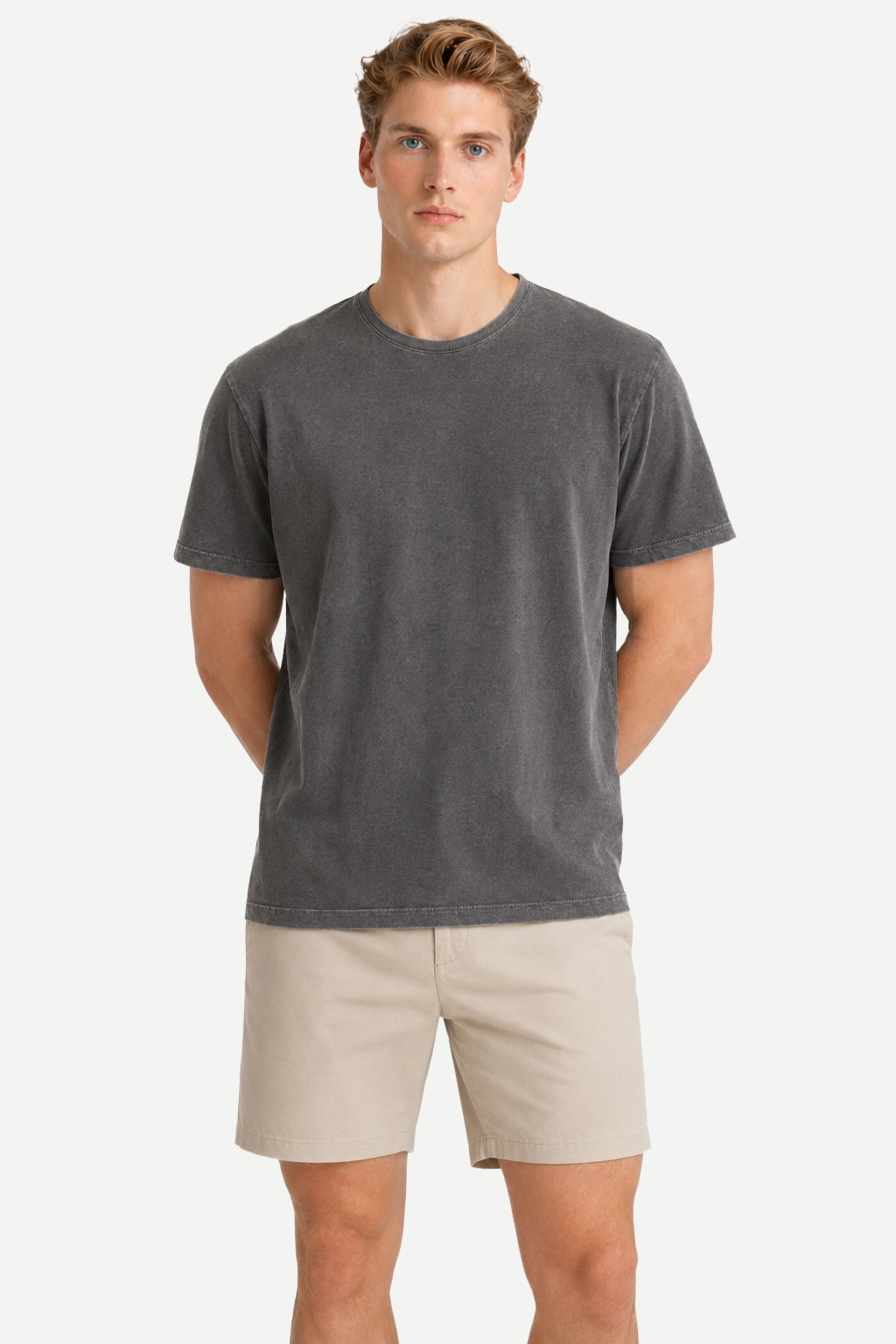 Camiseta Masculina Essencial Estonada de Manga Curta