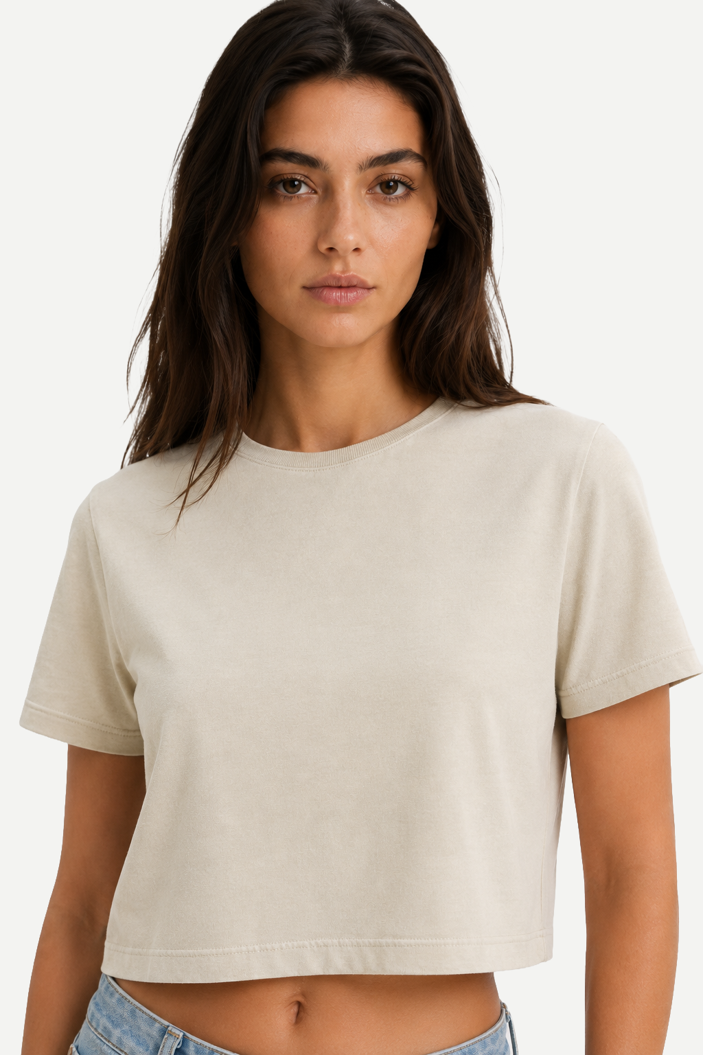 Camiseta Cropped Feminina Washed Estonada