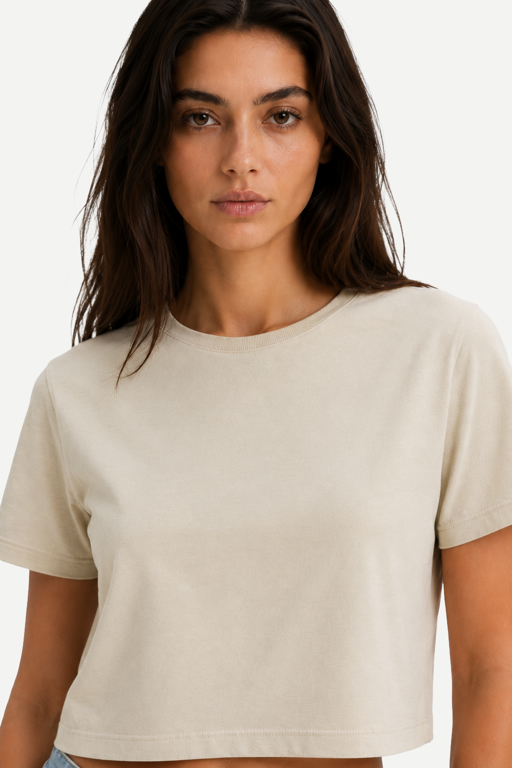 Camiseta Cropped Feminina Washed Estonada