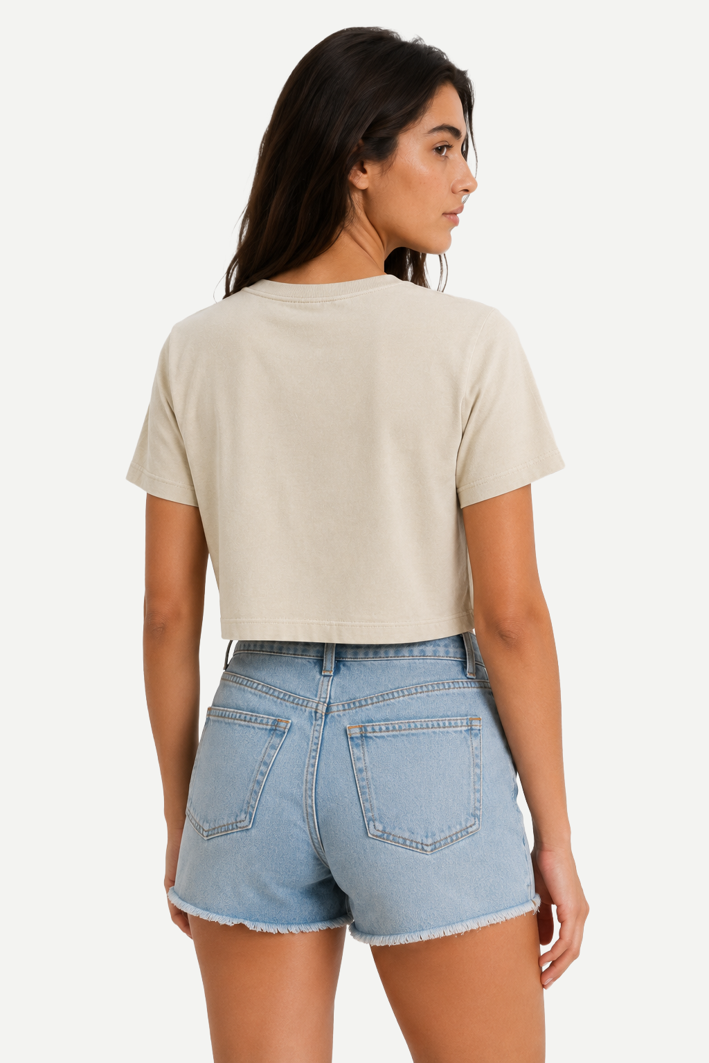 Camiseta Cropped Feminina Washed Estonada